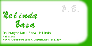 melinda basa business card